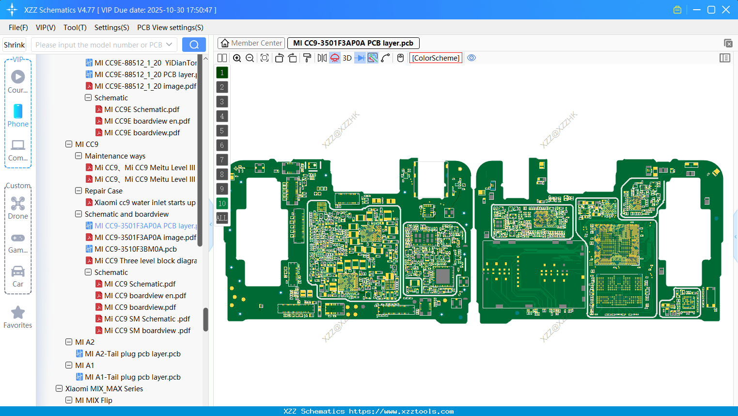 Xiaomi MI CC9-3501F3AP0A PCB Layer